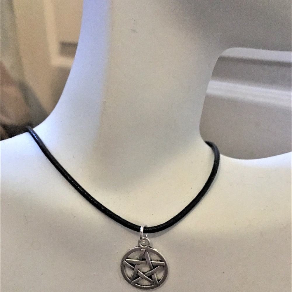 5 Star Pentagram Adjustable Choker Necklace #1319